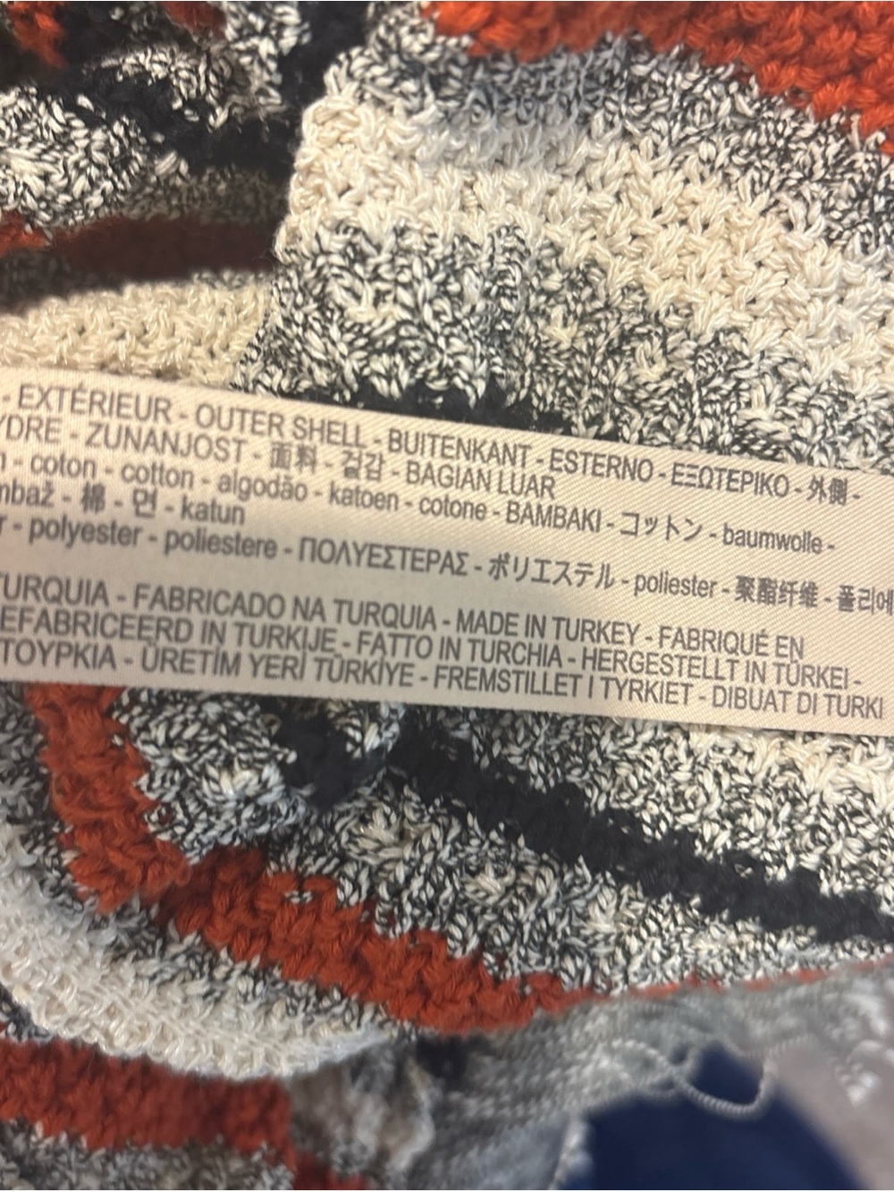 Massimo Dutti Striped Fringe Knit Tank in Rust, Cream, Navy & Gray - Picture 5 of 5